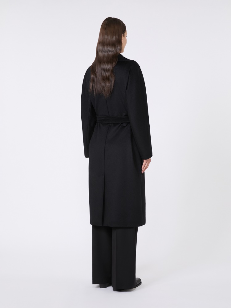 Wool robe coat - BLACK - 3