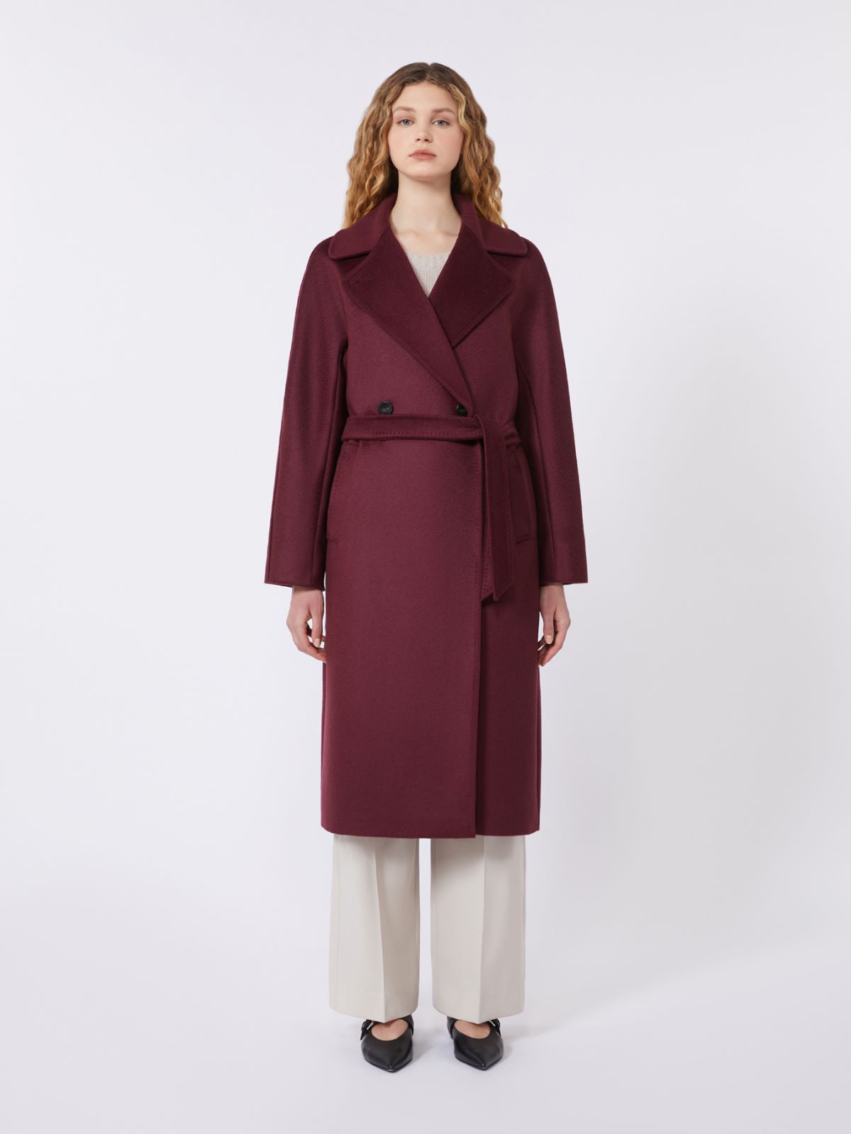 Wool robe coat - BORDEAUX - Max Mara - 4