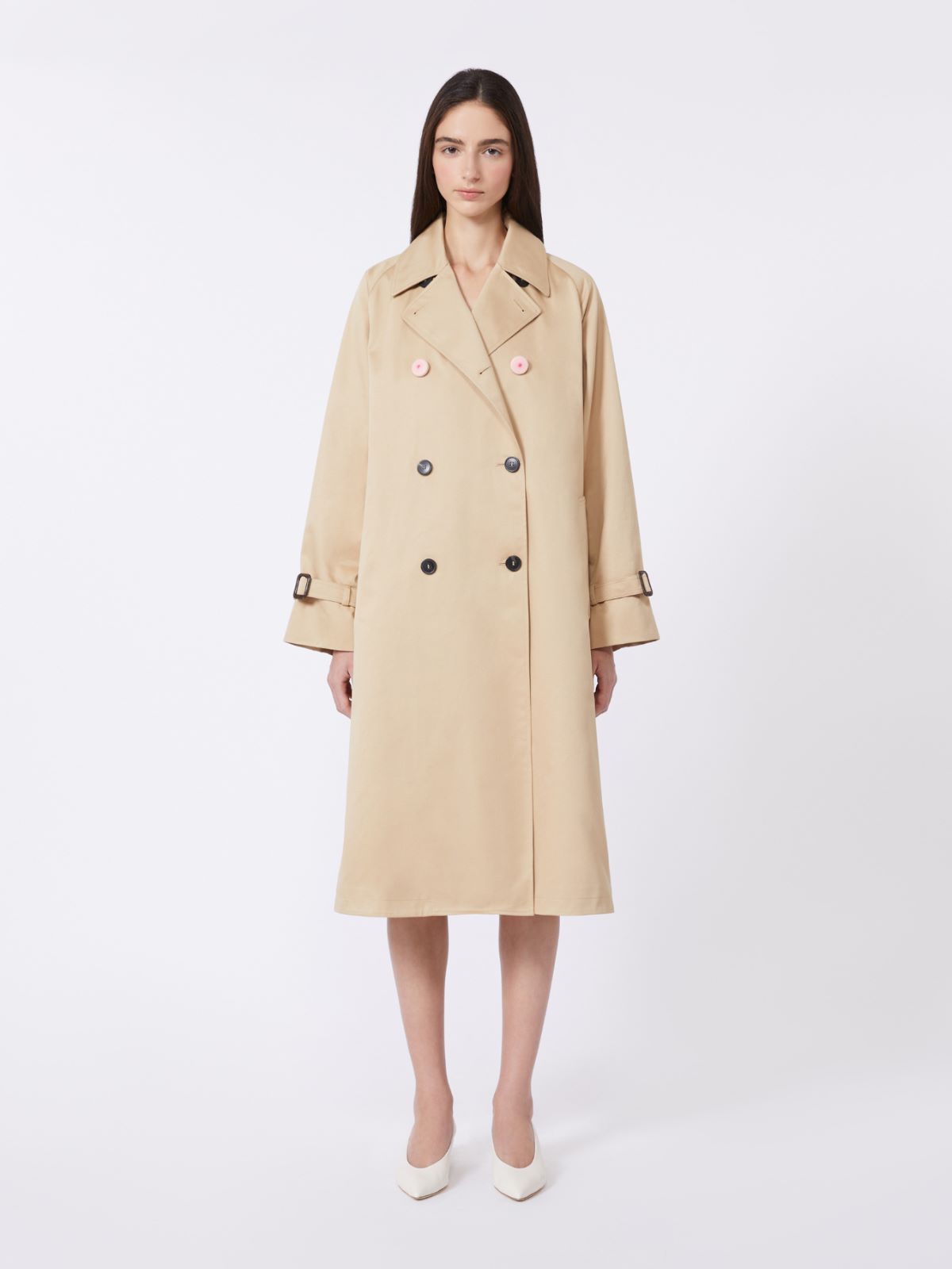Water-repellent gabardine trench coat with print - PLUM - Max Mara - 5