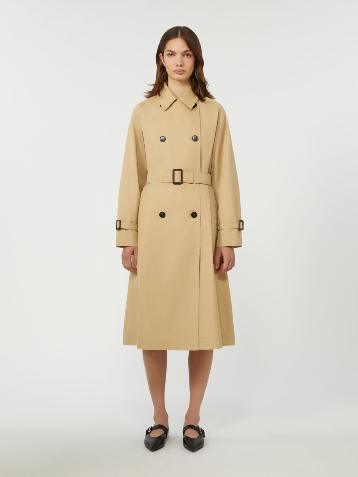 Wendbarer Trenchcoat aus wasserabweisender Gabardine - BEIGE - Max Mara - 5