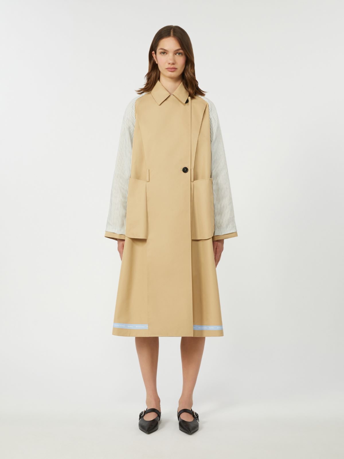 Wendbarer Trenchcoat aus wasserabweisender Gabardine - BEIGE - Max Mara - 5