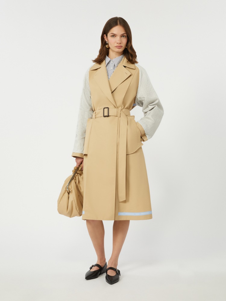 Wendbarer Trenchcoat aus wasserabweisender Gabardine - BEIGE - Max Mara