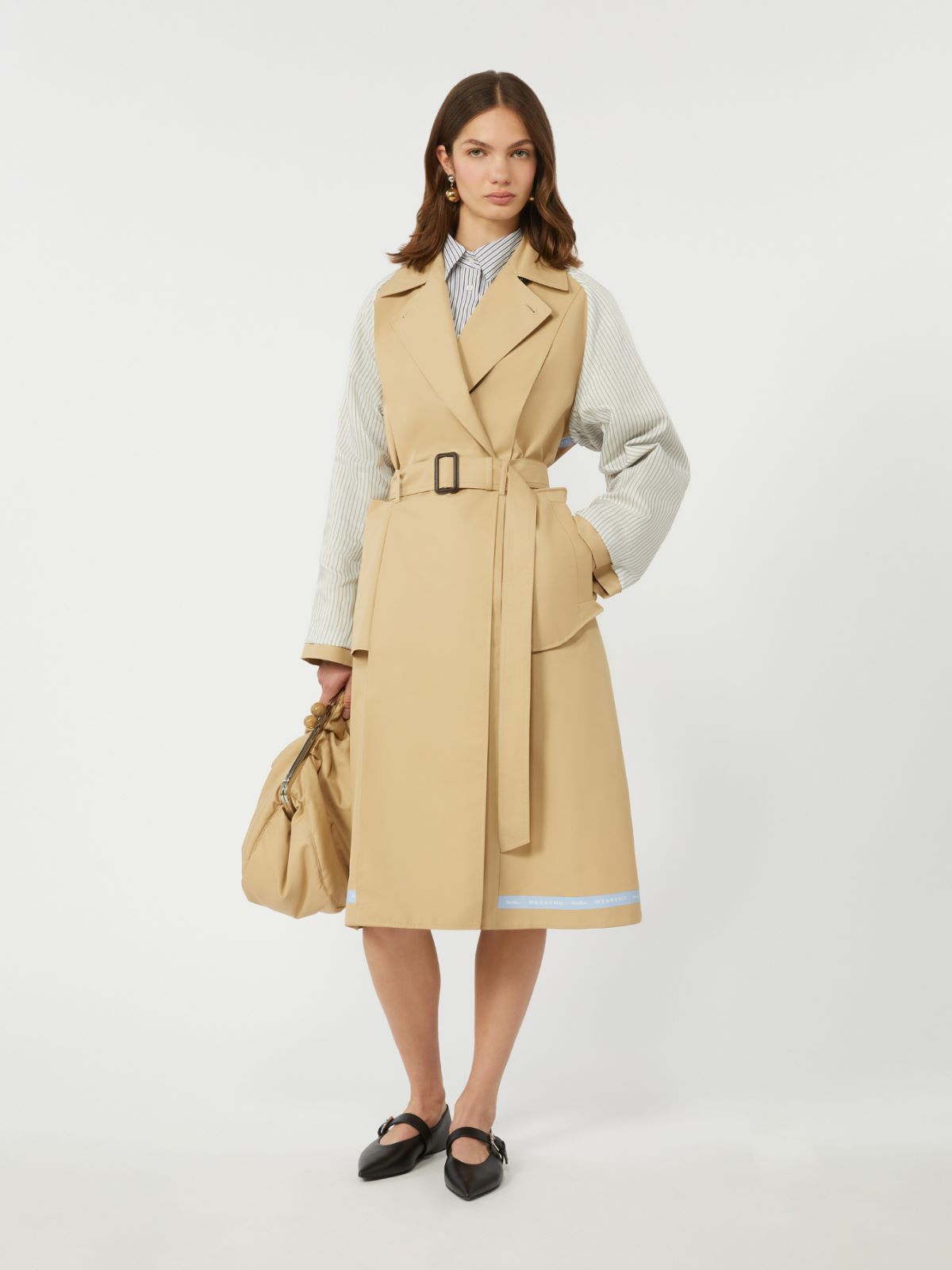 Wendbarer Trenchcoat aus wasserabweisender Gabardine - BEIGE - Max Mara - 5