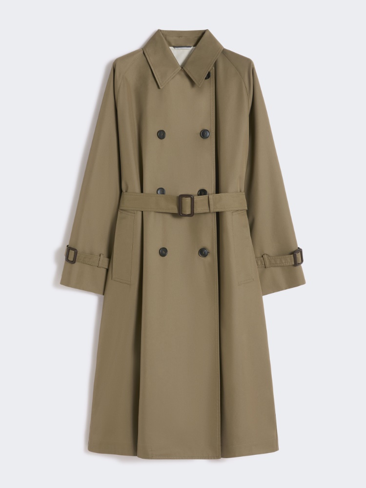 Reversible water-repellent gabardine trench coat - MUD - Max Mara - 5