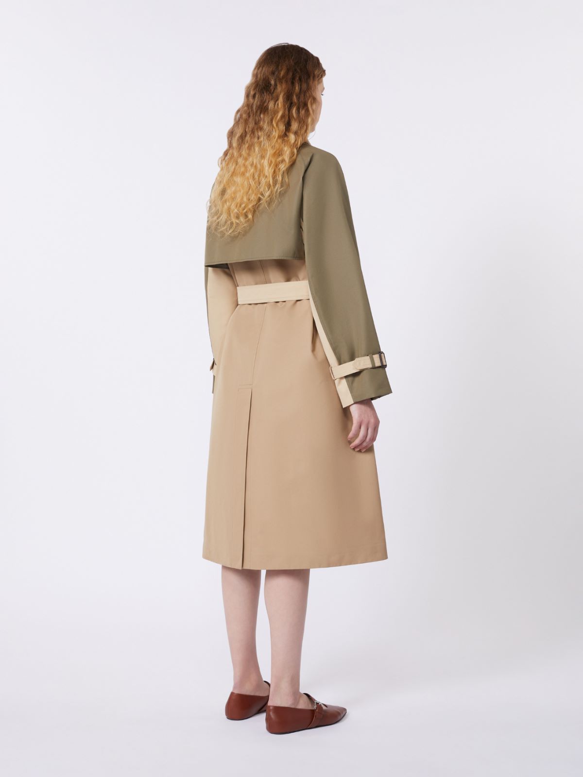 Reversible water-repellent gabardine trench coat - BEIGE - Max Mara - 5