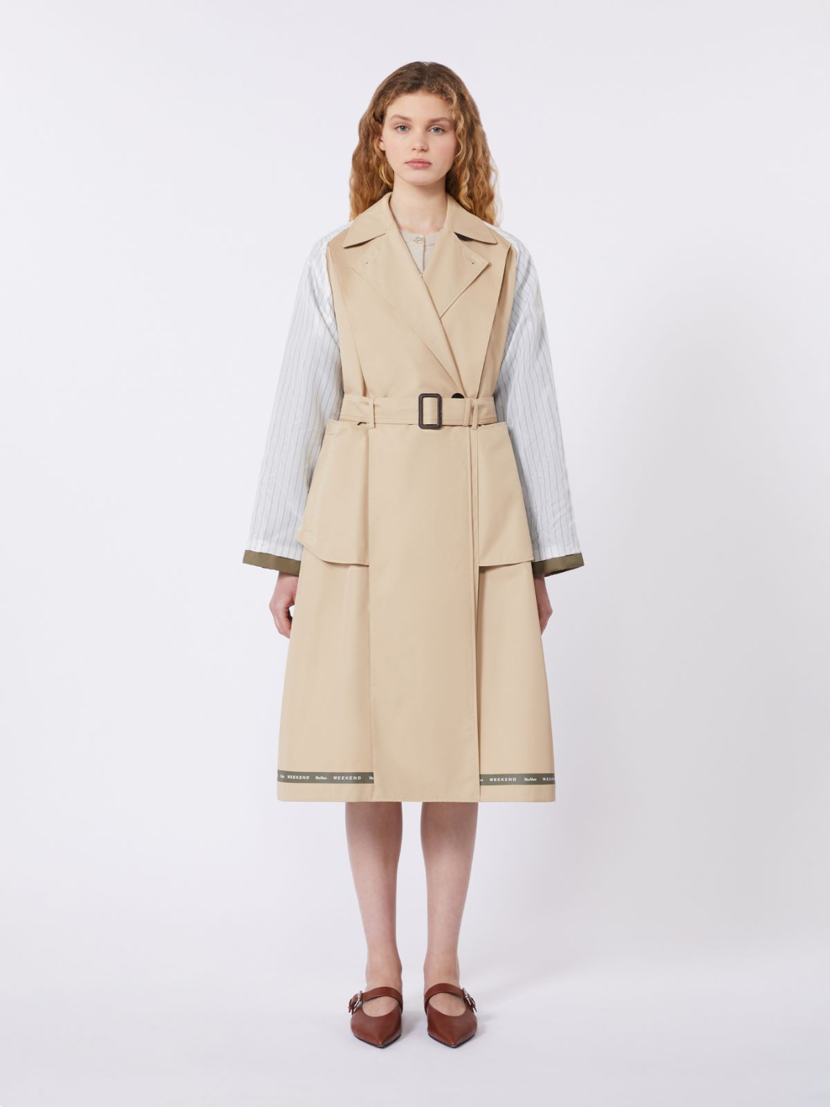 Reversible water-repellent gabardine trench coat - BEIGE - Max Mara - 5