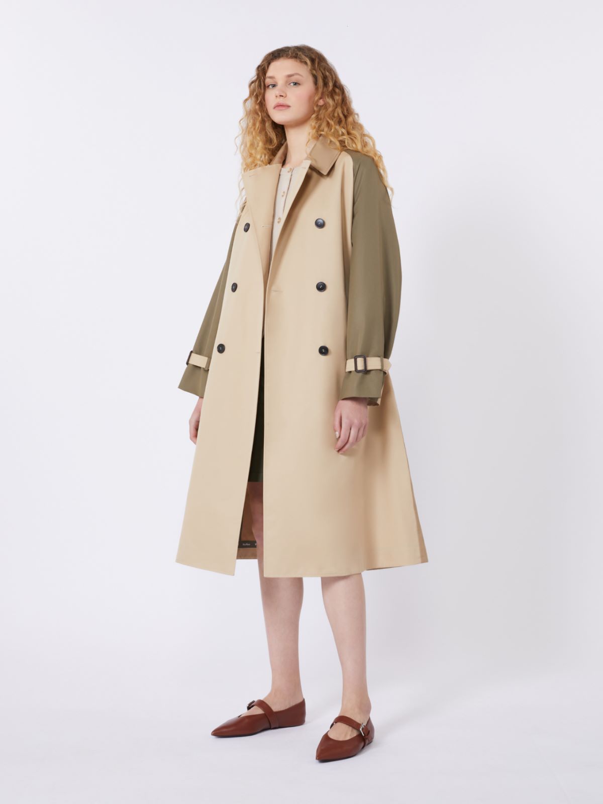Reversible water-repellent gabardine trench coat - BEIGE - Max Mara - 5
