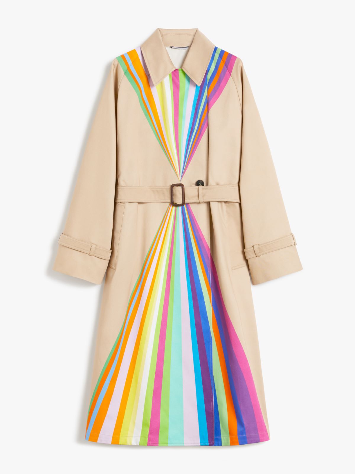 Trench coat in water-repellent cotton with rainbow print - MULTICOLOUR - Max Mara - 10