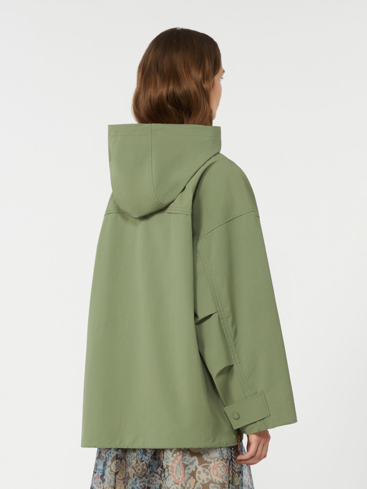 Water-repellent fabric windbreaker - OLIVE GREEN - Max Mara - 5