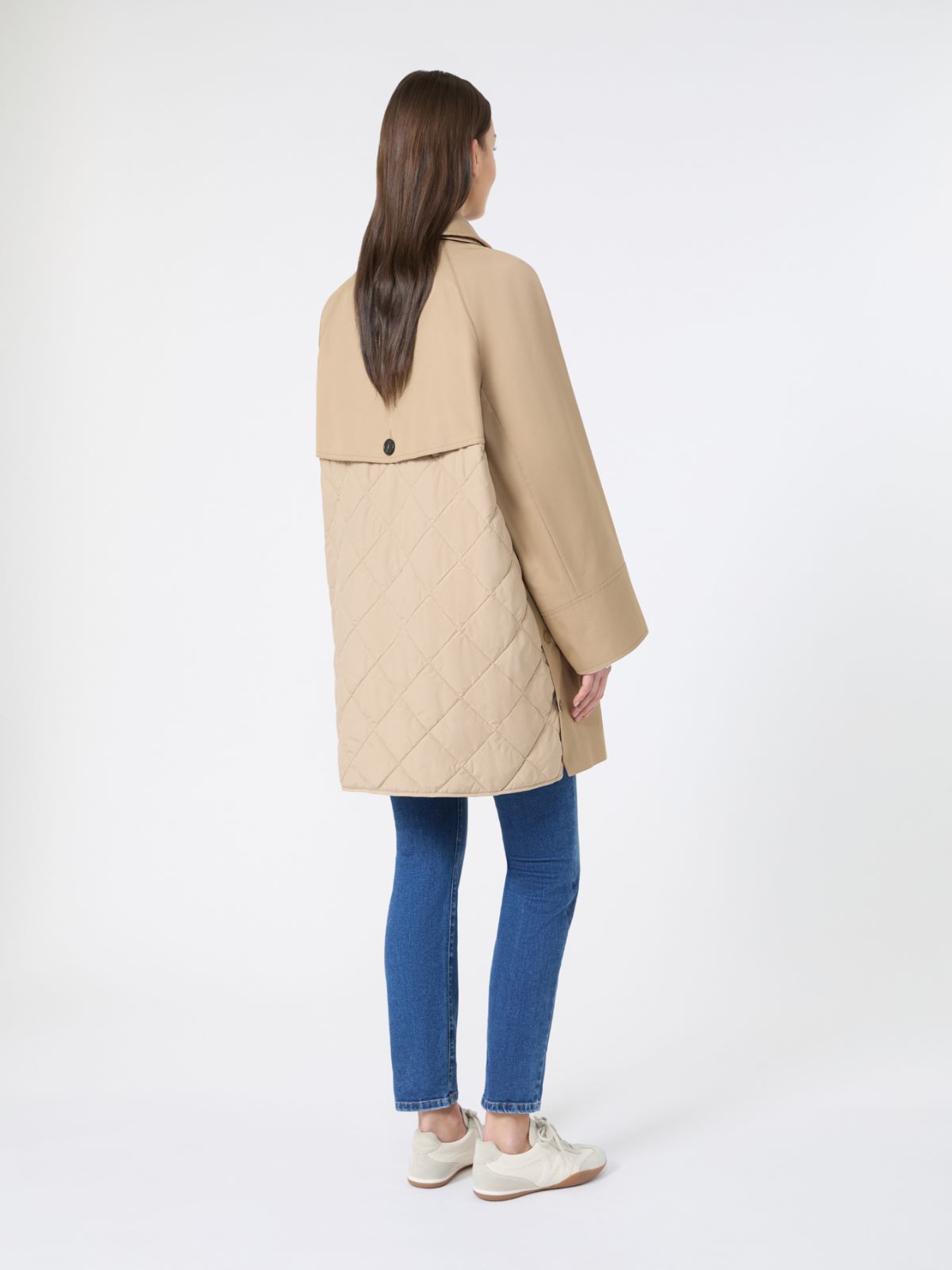 Water-repellent padded gabardine trench coat - HAZELNUT BROWN - Max Mara - 5