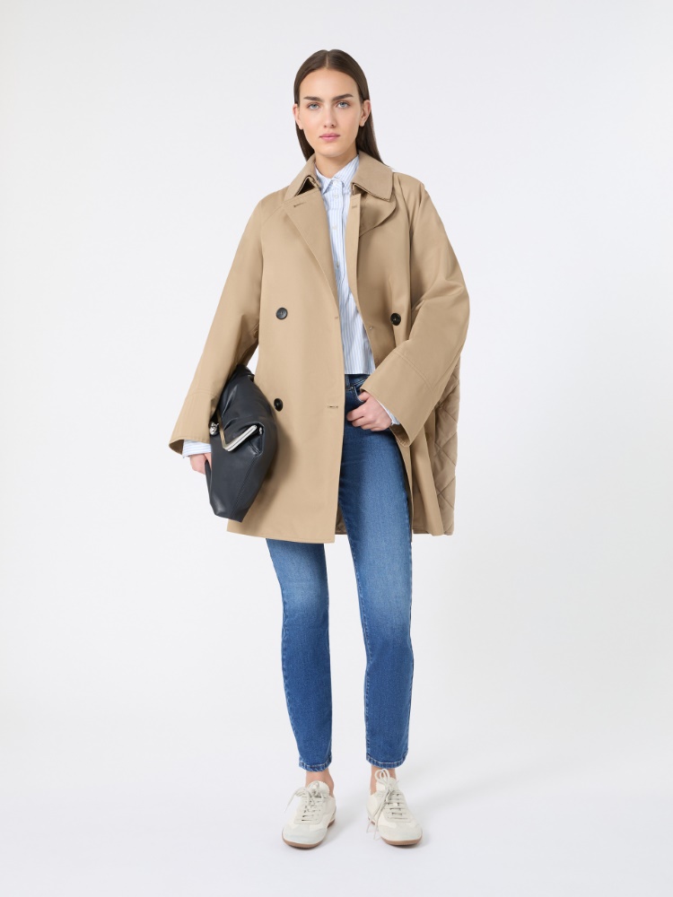 Water-repellent padded gabardine trench coat - HAZELNUT BROWN - Max Mara