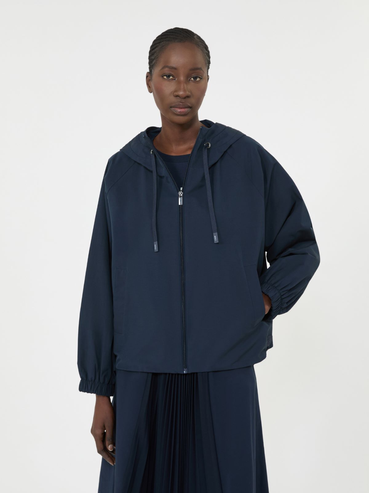 Technical fabric windbreaker - NAVY - Max Mara - 6