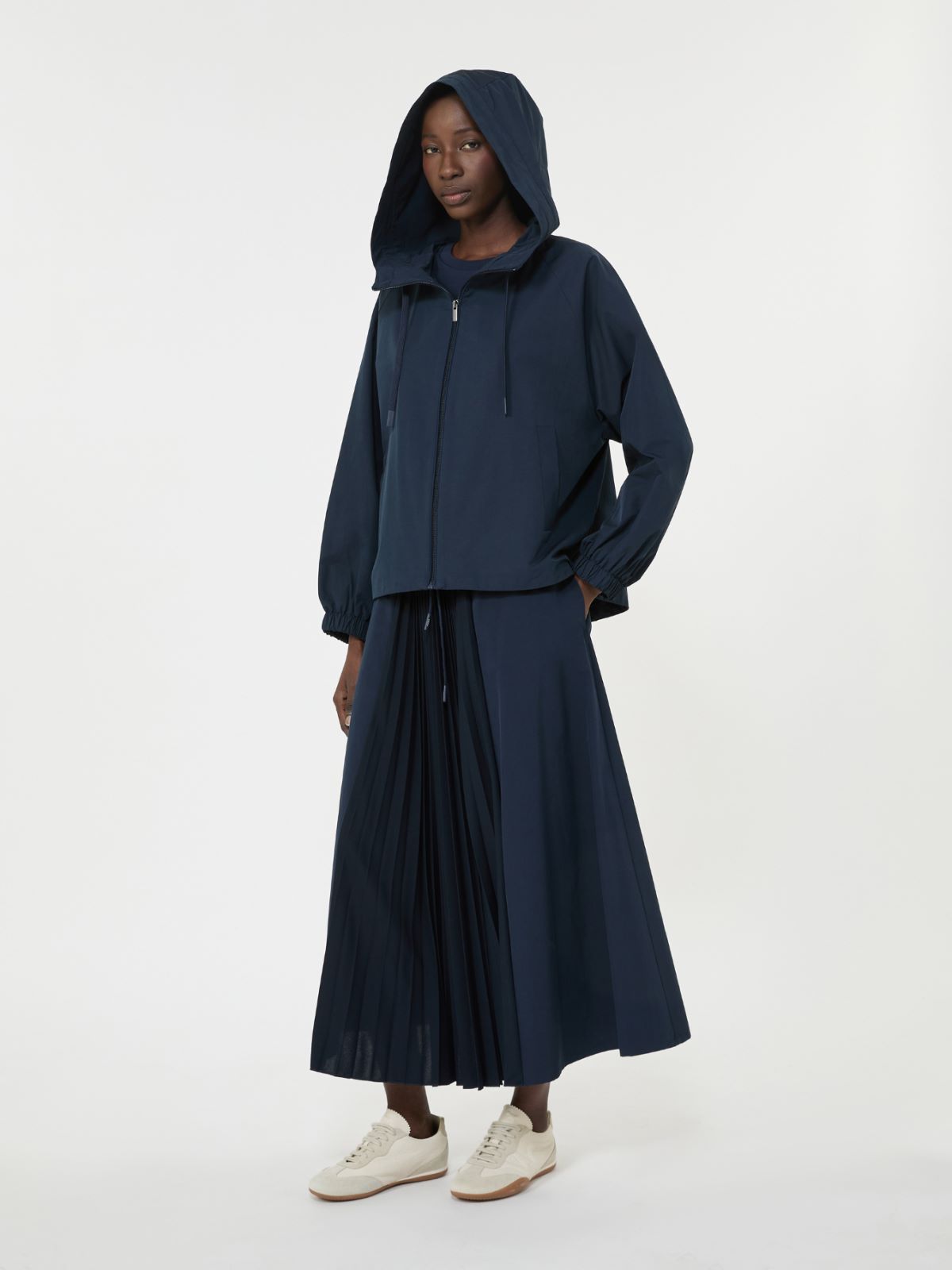 Technical fabric windbreaker - NAVY - Max Mara
