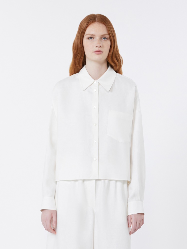 Linen canvas jacket - WHITE - 2