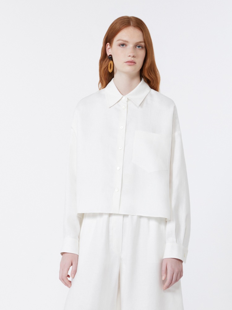 Linen canvas jacket - WHITE - 4