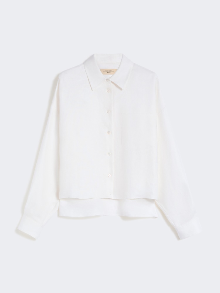 Linen canvas jacket - WHITE - 5