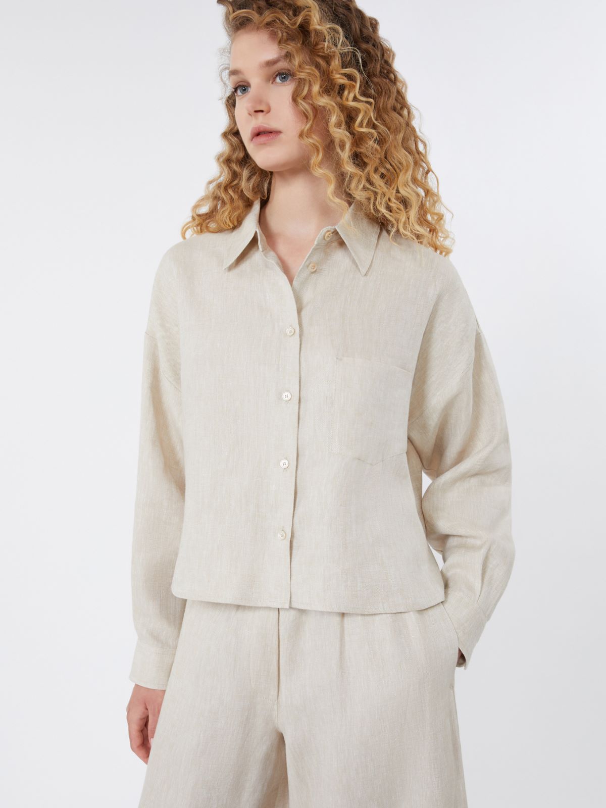 Giacca in canvas di lino - ECRU - Max Mara - 4