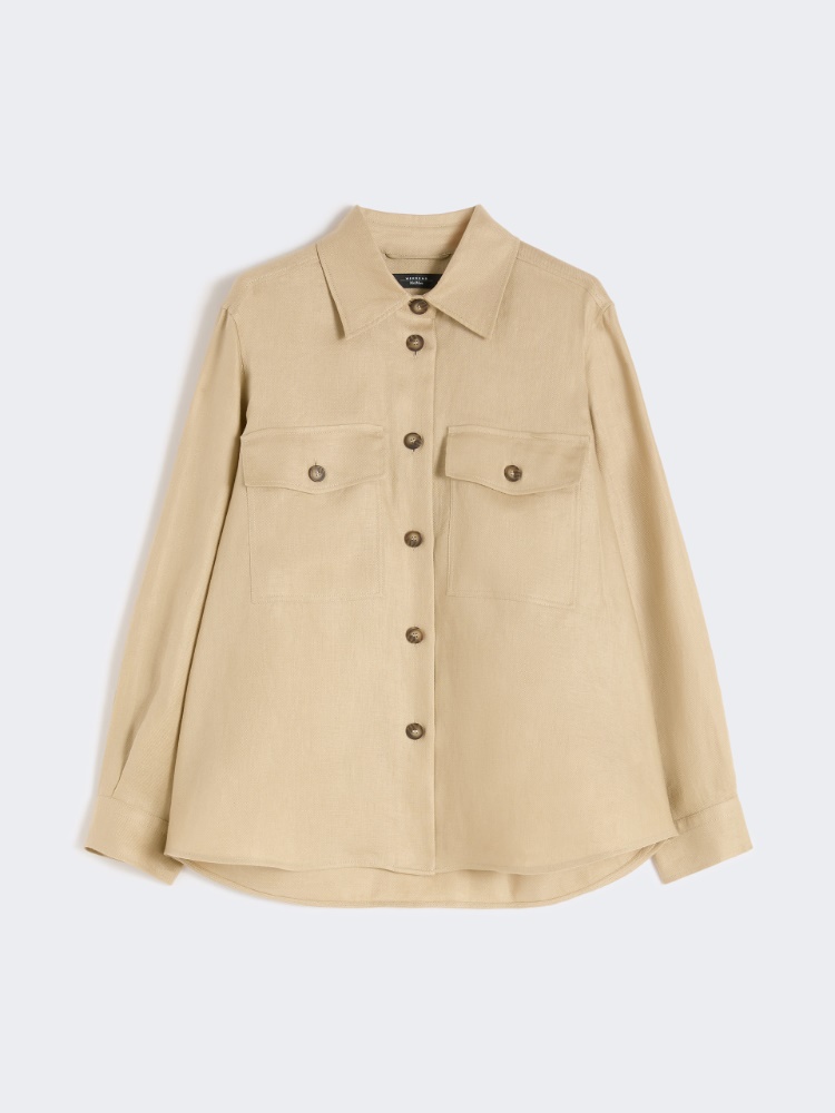 Linen workwear jacket - SAND