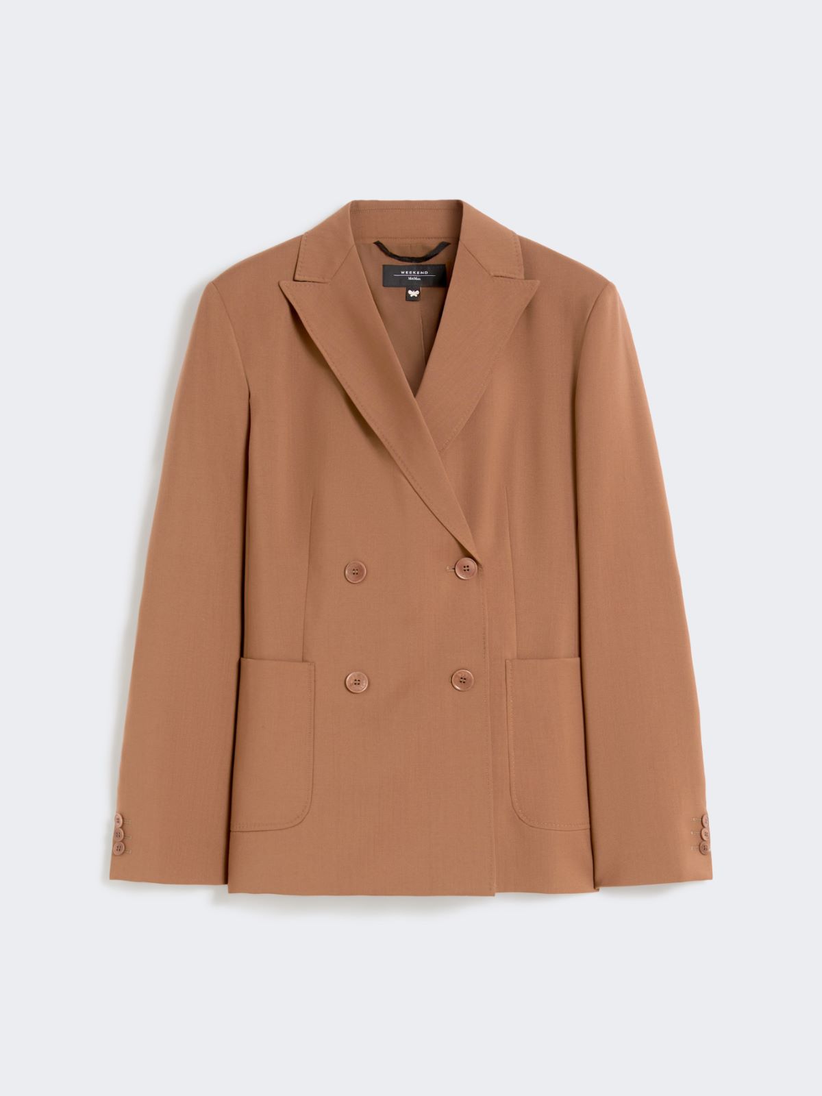 Double-breasted stretch wool blazer - TOBACCO - Max Mara - 10
