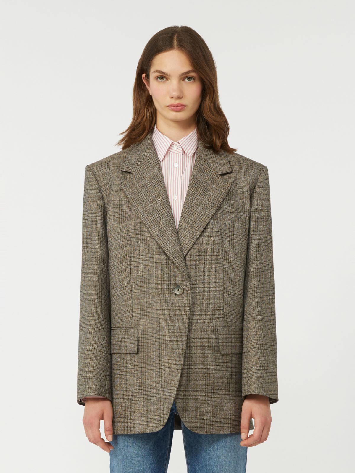 Oversized wool blazer - BROWN - Max Mara - 5
