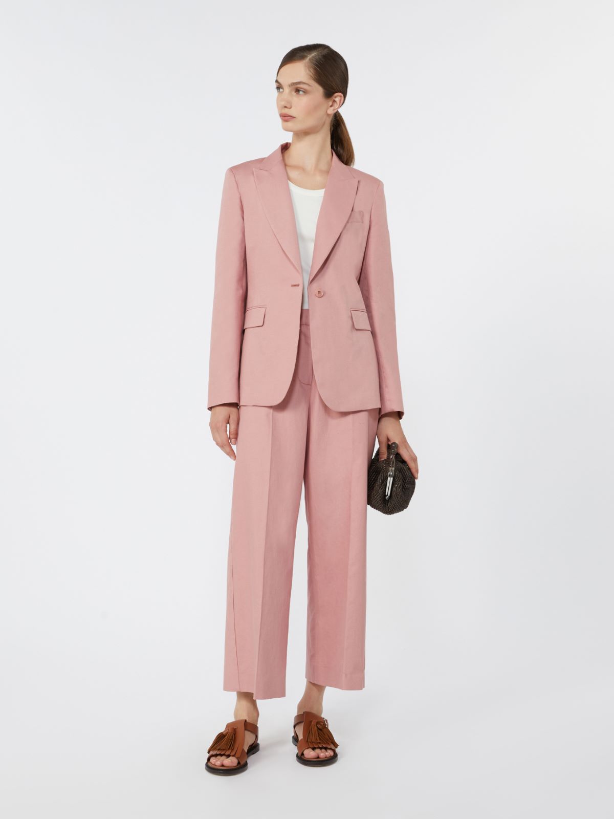 Linen and cotton canvas blazer + ANTIQUE ROSE - Max Mara