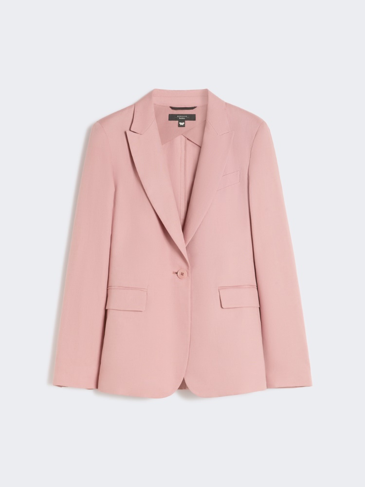 Linen and cotton canvas blazer - ANTIQUE ROSE - Max Mara