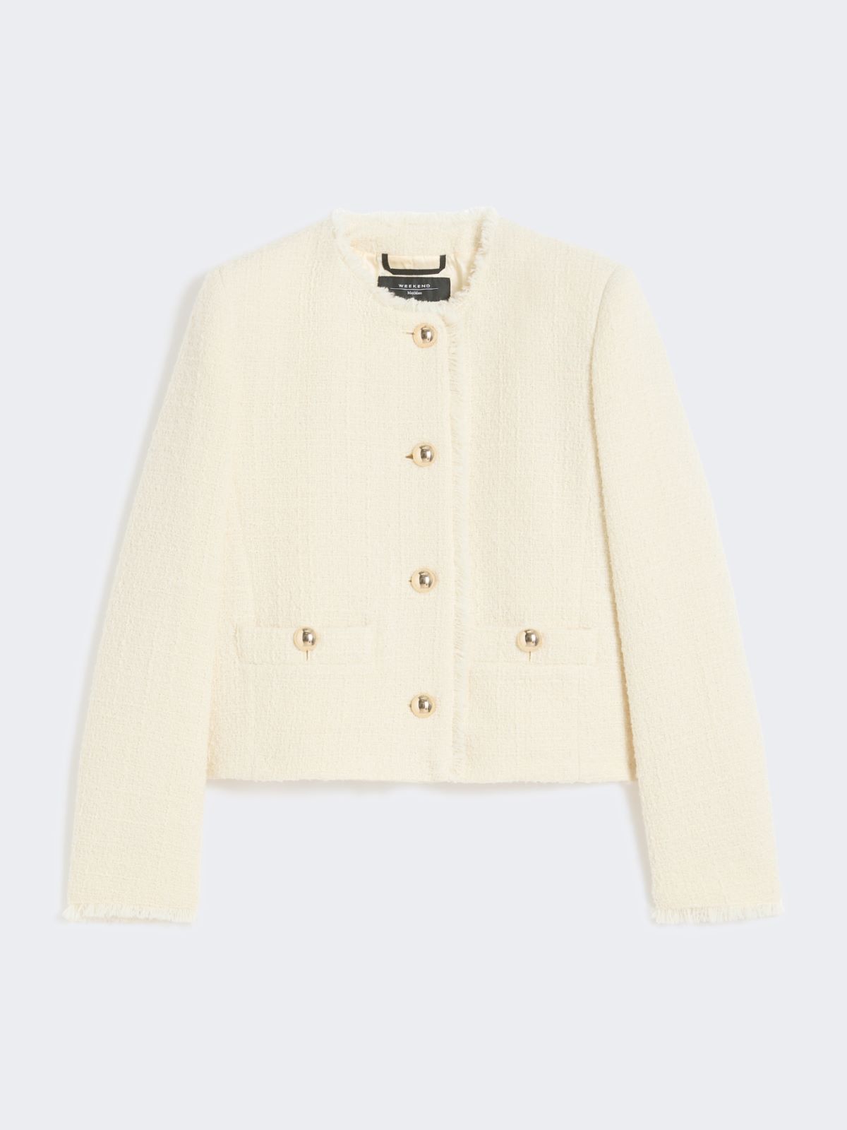 Wool-blend crew-neck jacket - ECRU - Max Mara - 9
