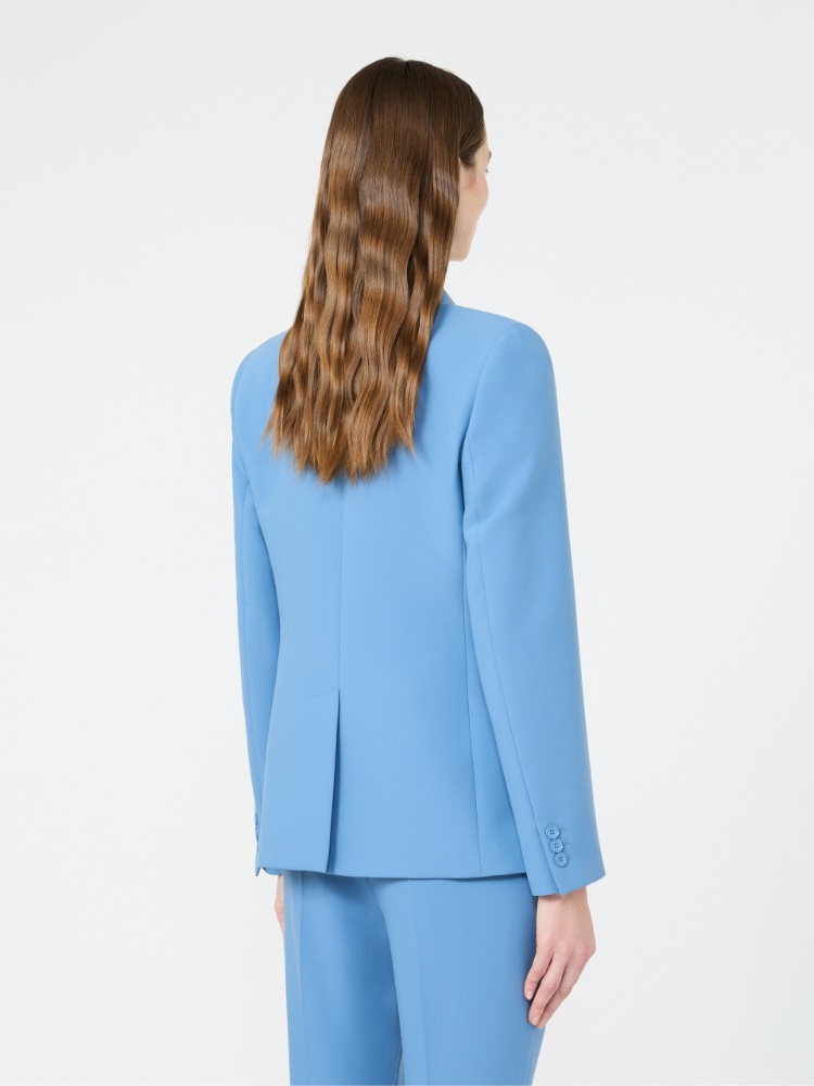 Viscose-blend canvas blazer - LIGHT BLUE - 3