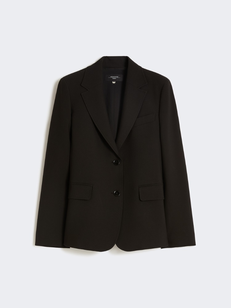Viscose-blend canvas blazer - BLACK - Max Mara