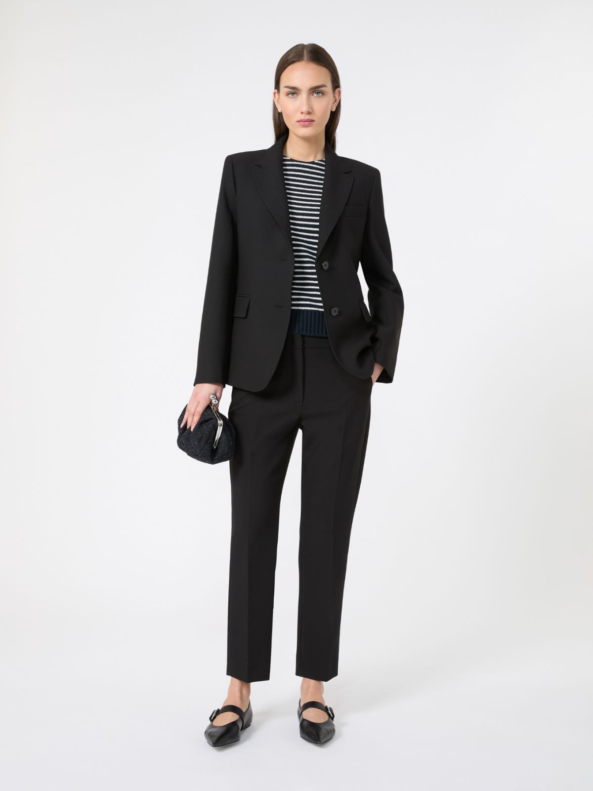 Viscose-blend canvas blazer - BLACK - Max Mara - 5