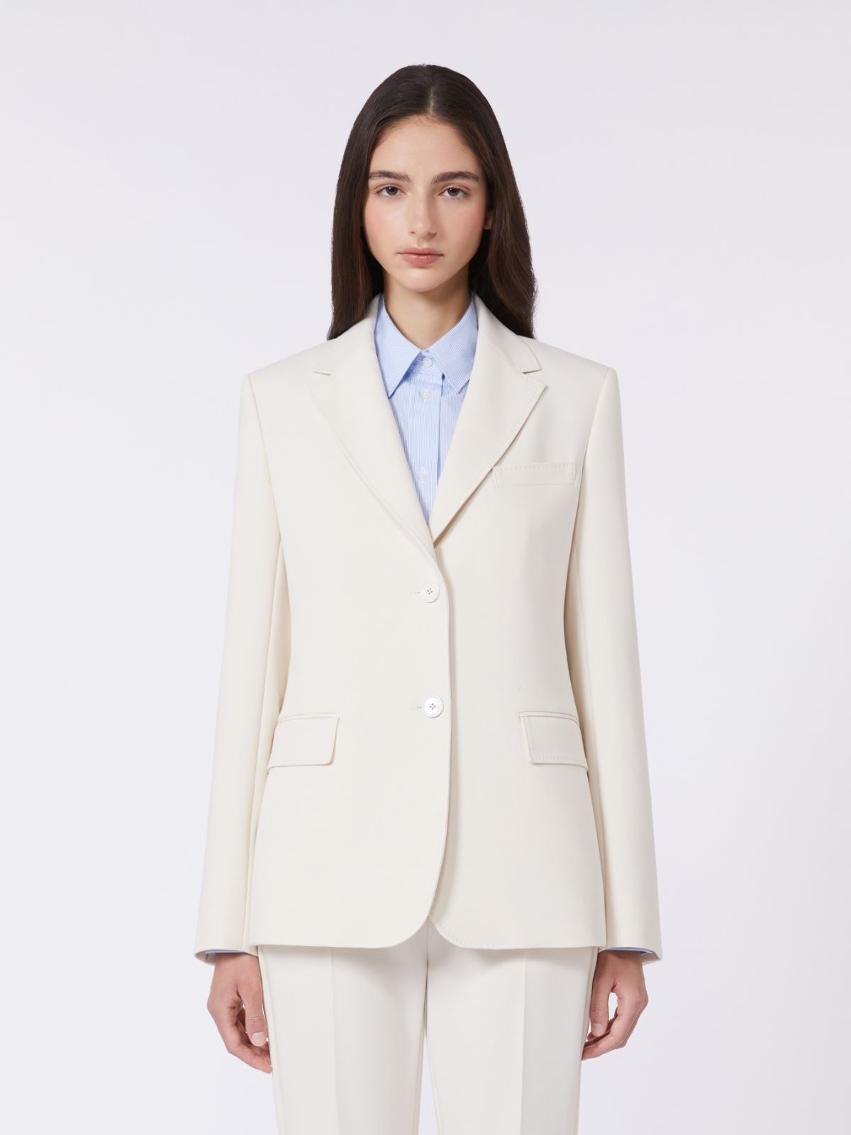 Viscose-blend canvas blazer - IVORY - Max Mara - 5