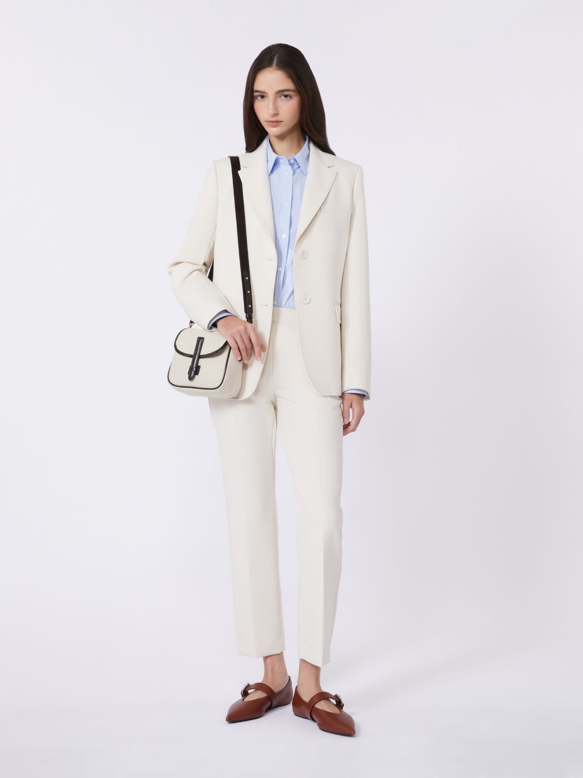 Viscose-blend canvas blazer - IVORY - Max Mara - 5