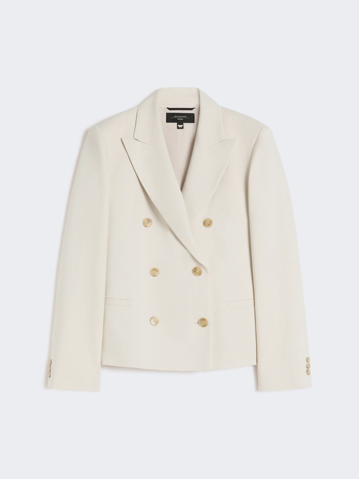 Blazer in viscosa e lino - BEIGE - Max Mara - 6