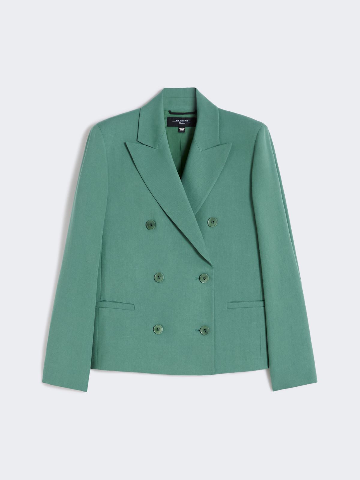 Viscose and linen blazer - GREEN - Max Mara - 5