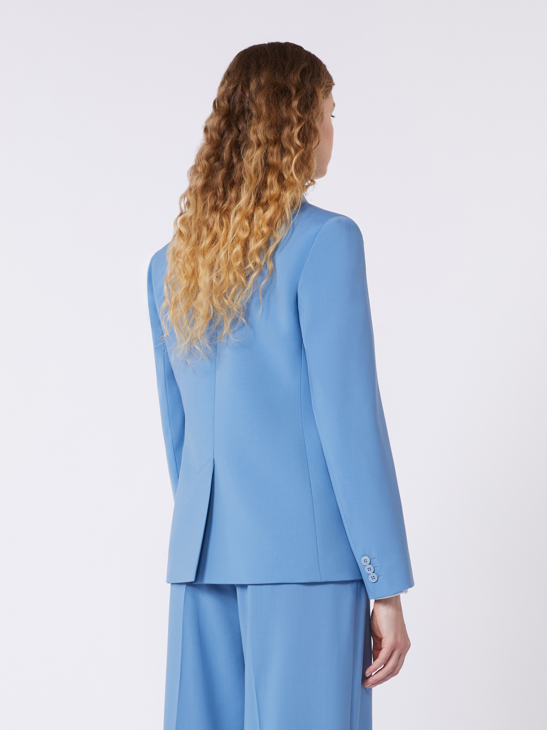 Stretch wool blazer - LIGHT BLUE - Max Mara - 3