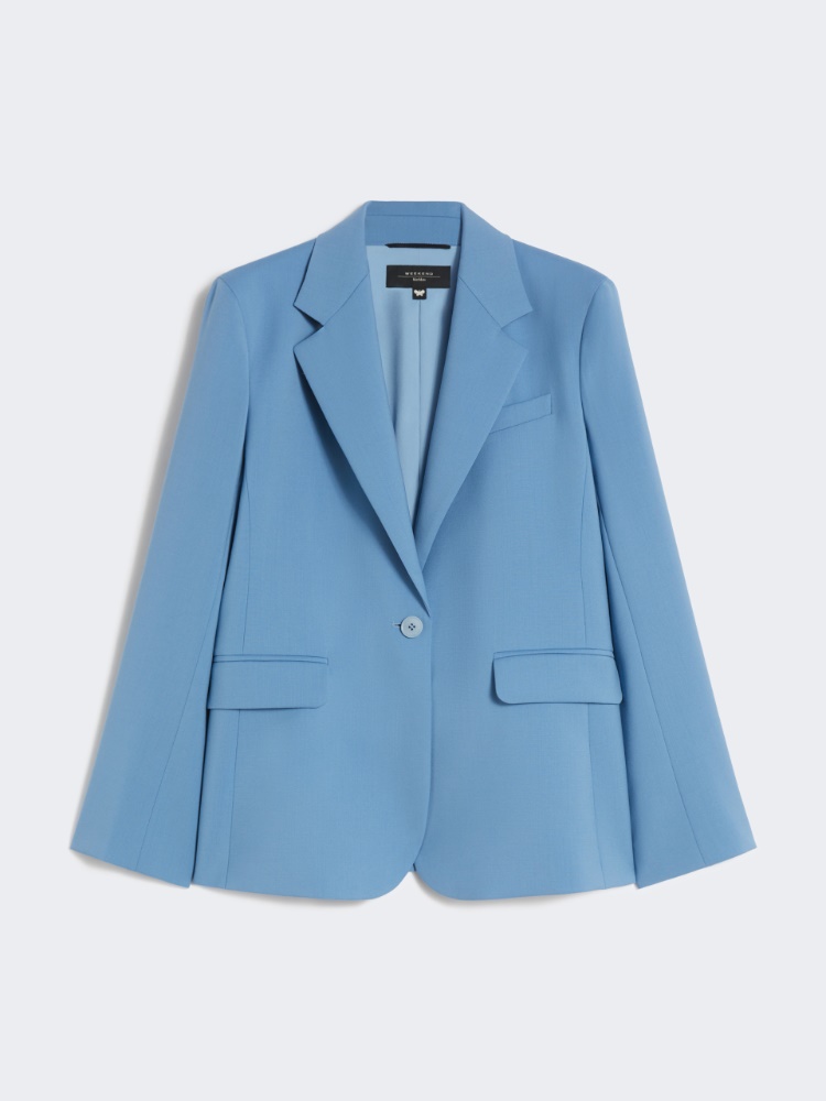 Blazer aus elastischer Wolle - AZURBLAU - Max Mara
