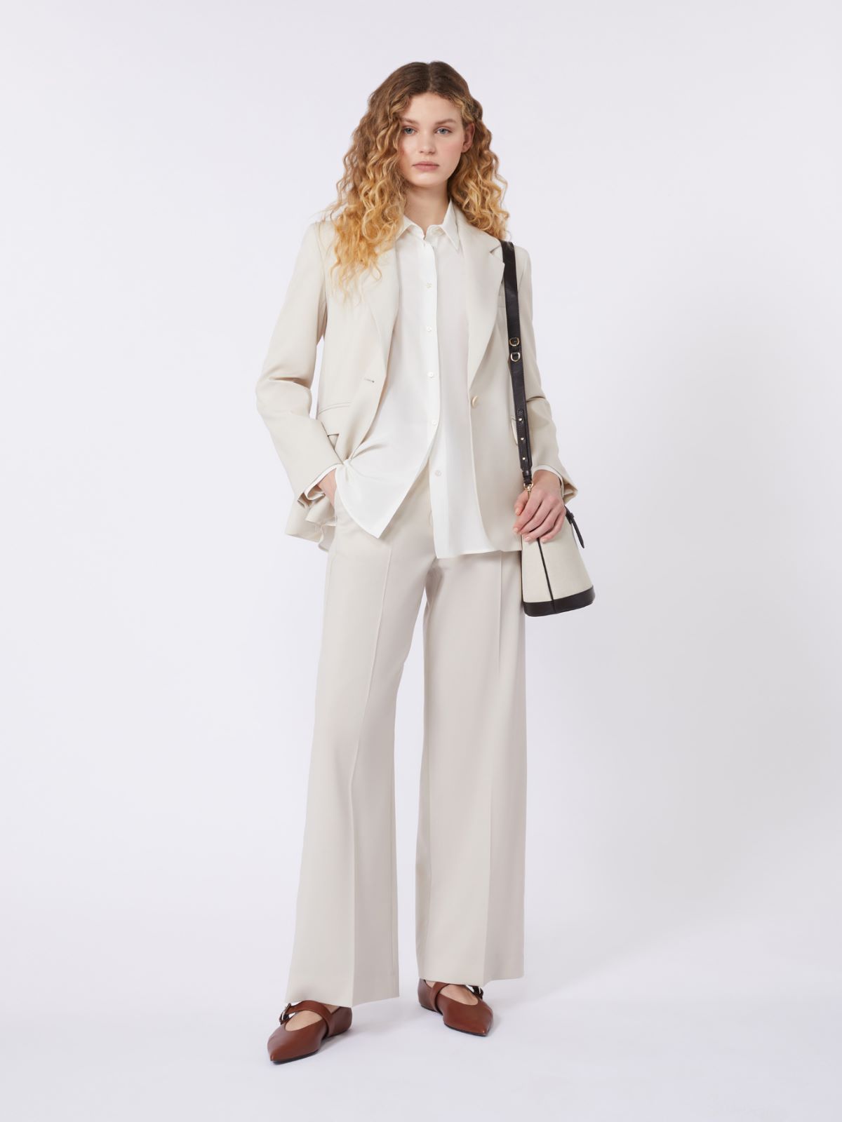 Stretch wool blazer - SAND - Max Mara - 5