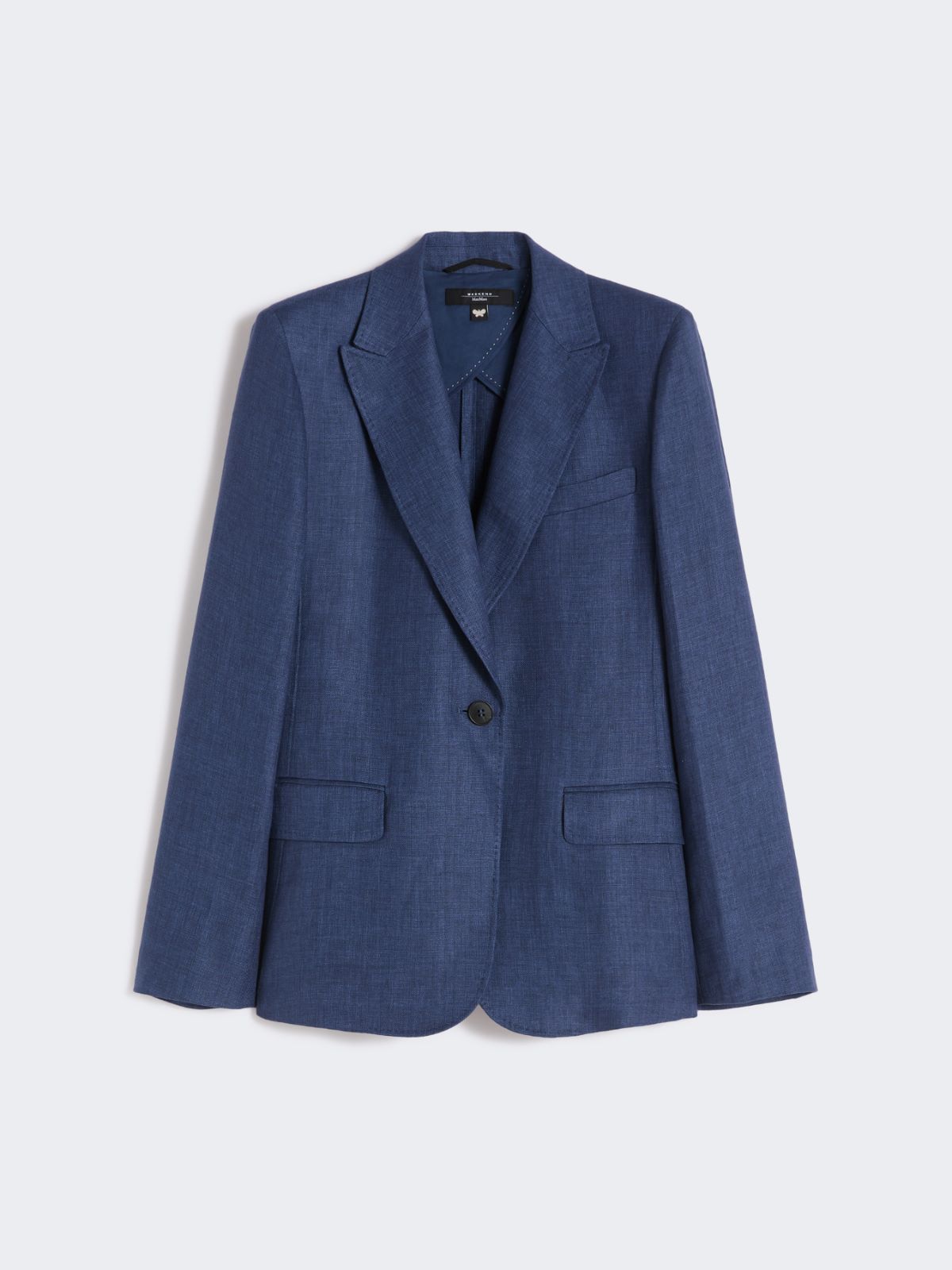 Blazer aus Leinen-Canvas - BLAU - Max Mara - 5