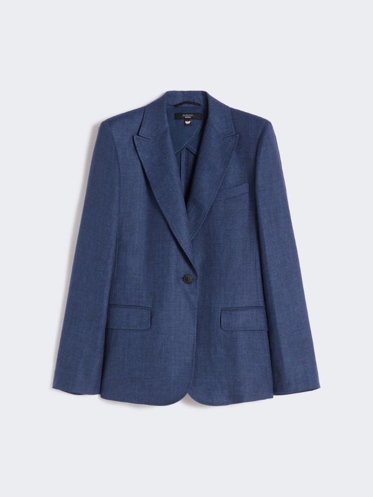 Blazer de lona de lino - AZUL - Max Mara