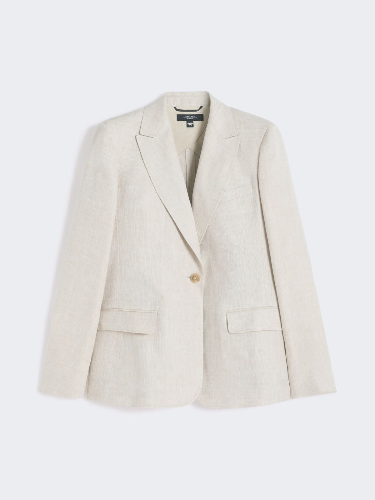 Linen canvas blazer - ECRU - Max Mara - 6