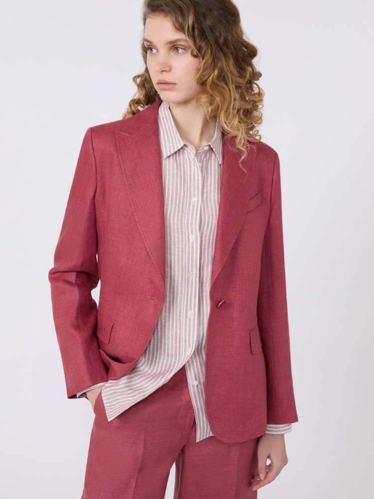 Blazer aus Leinen-Canvas - KIRSCHE - Max Mara - 4