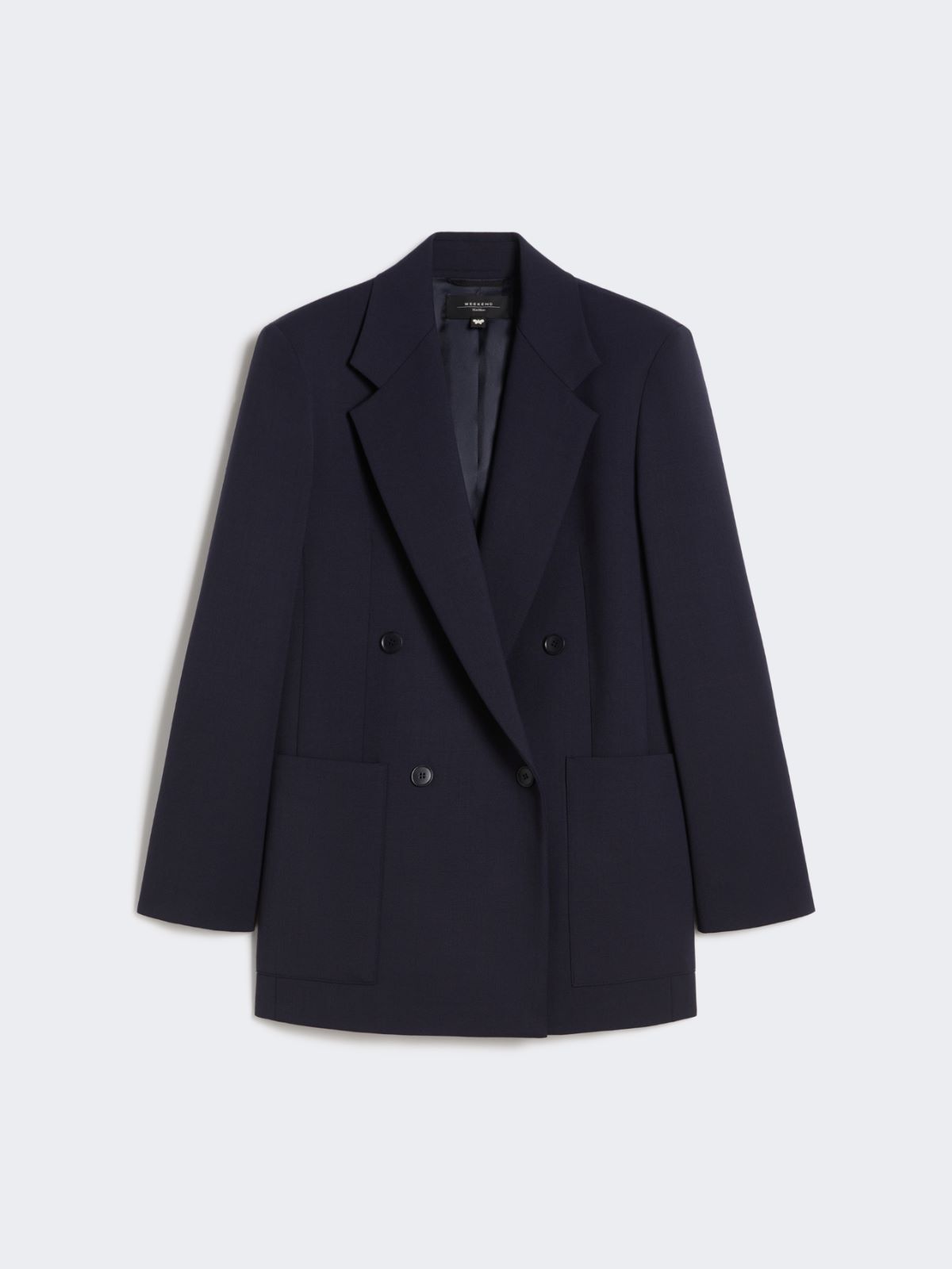 Double-breasted technical wool blazer - BLACK - Max Mara - 9