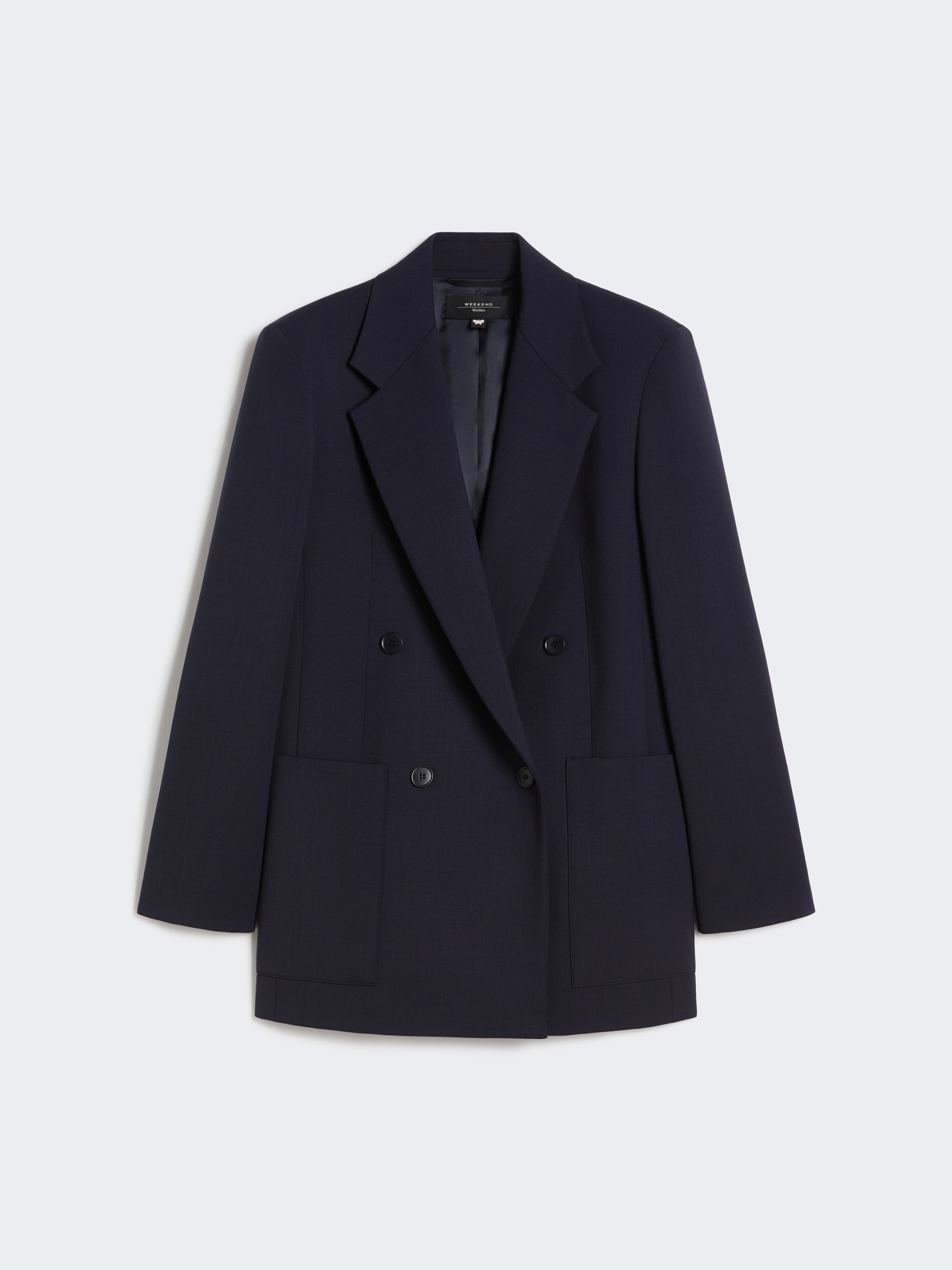 Double-breasted technical wool blazer - BLACK - Max Mara - 5