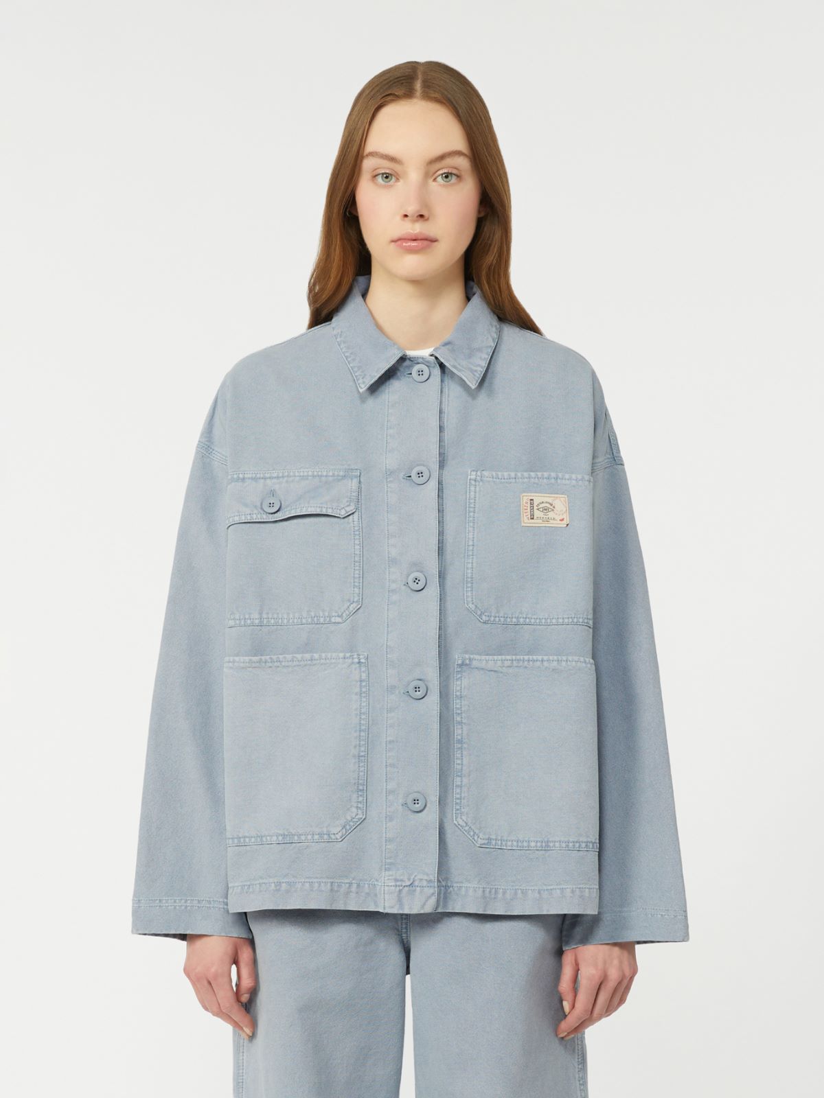 Cotton canvas workwear jacket - LIGHT BLUE - Max Mara - 6
