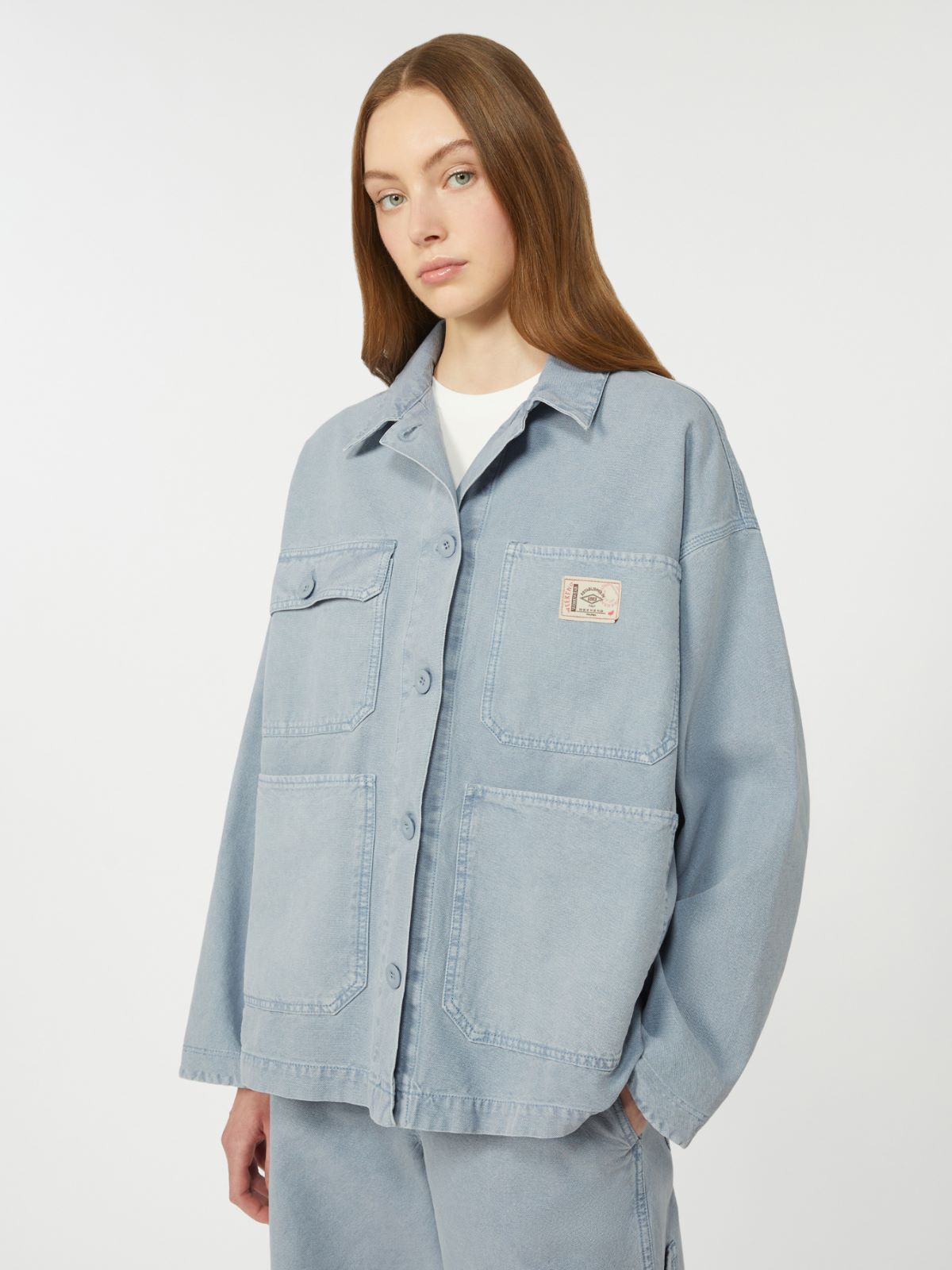 Cotton canvas workwear jacket - LIGHT BLUE - Max Mara - 6