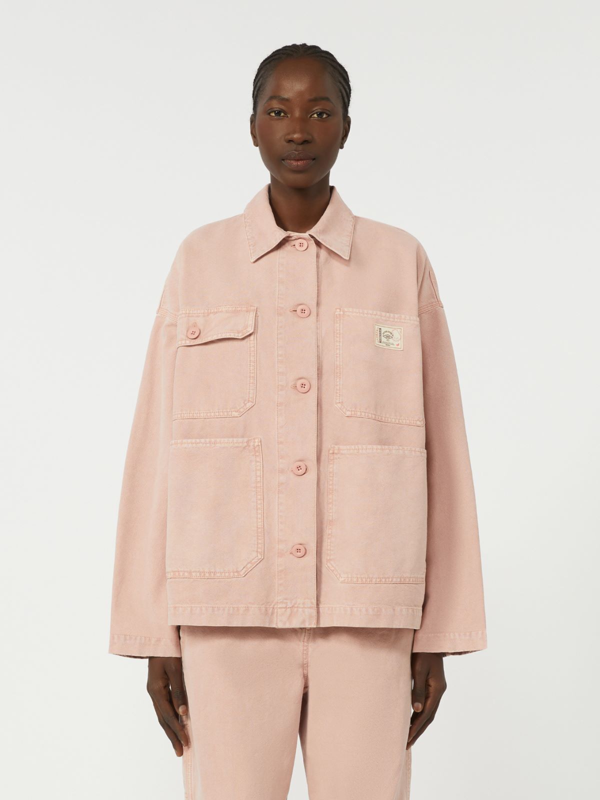 Cotton canvas workwear jacket - PINK - Max Mara - 5