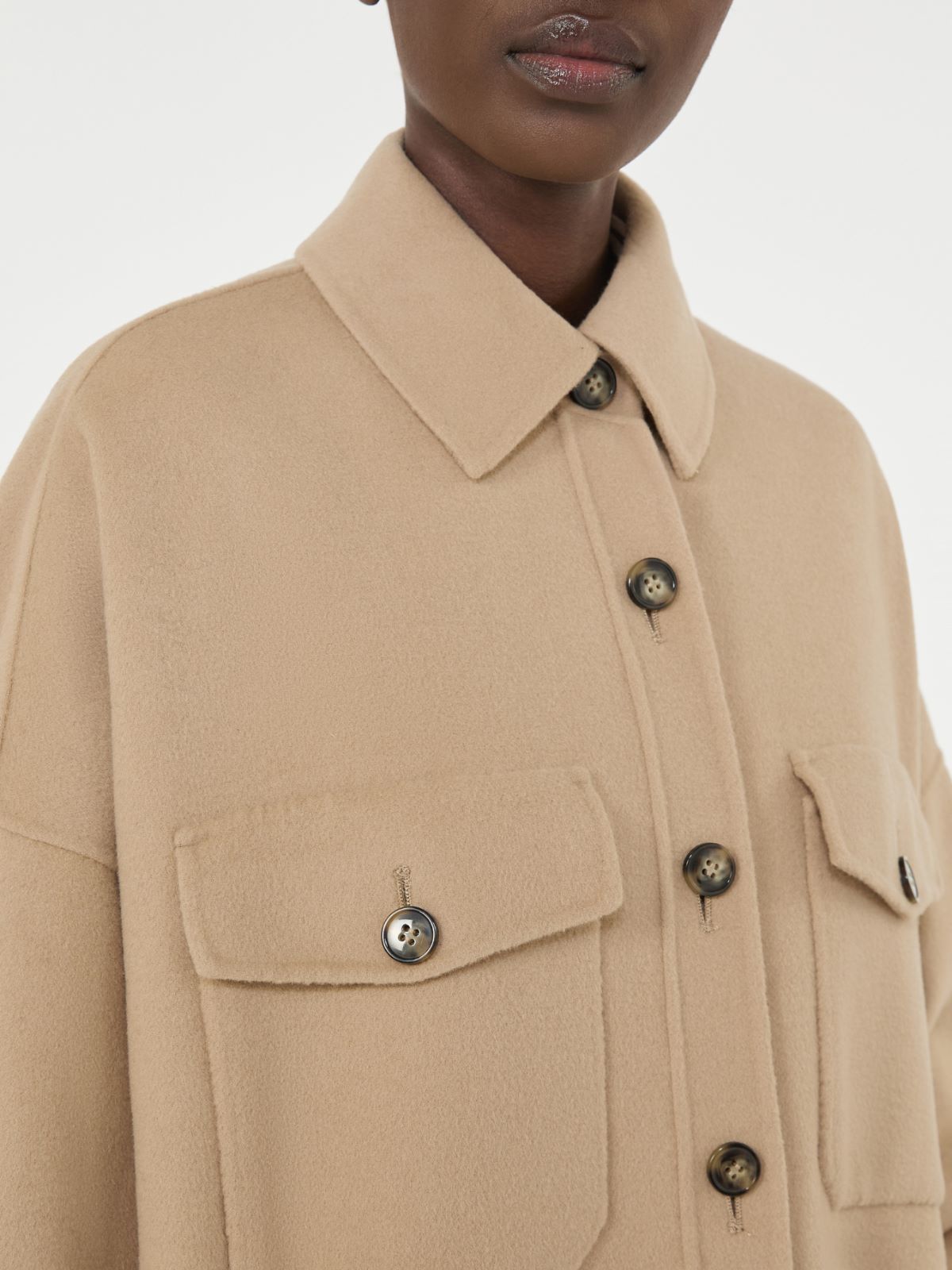Oversized wool-blend coat - CAMEL - Max Mara - 5