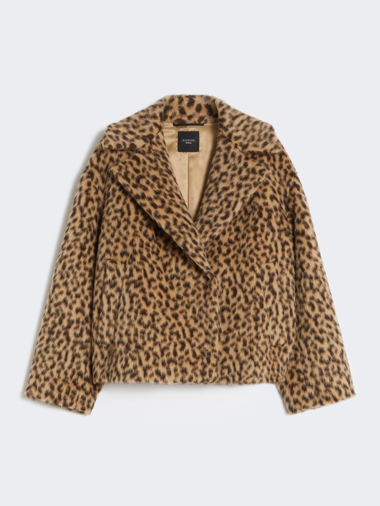 Patterned wool-blend pea coat - CAMEL - Max Mara