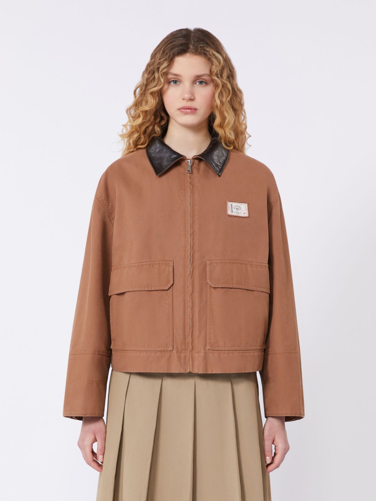 Cotton canvas jacket - TOBACCO - Max Mara - 5