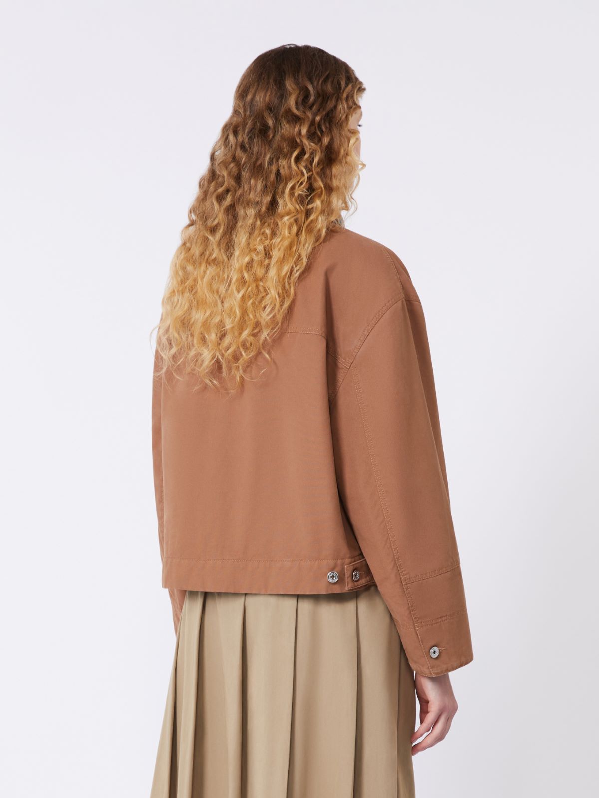 Cotton canvas jacket - TOBACCO - Max Mara - 5